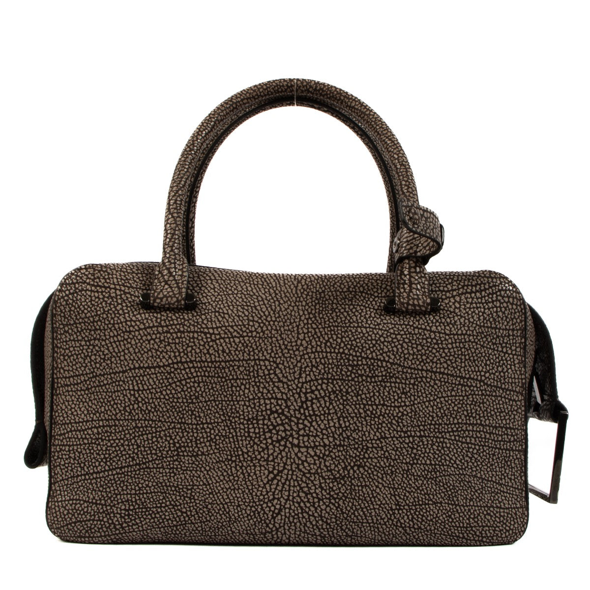 Delvaux Ebene/Ivory Crispy Calf Cool Box MM Bag
