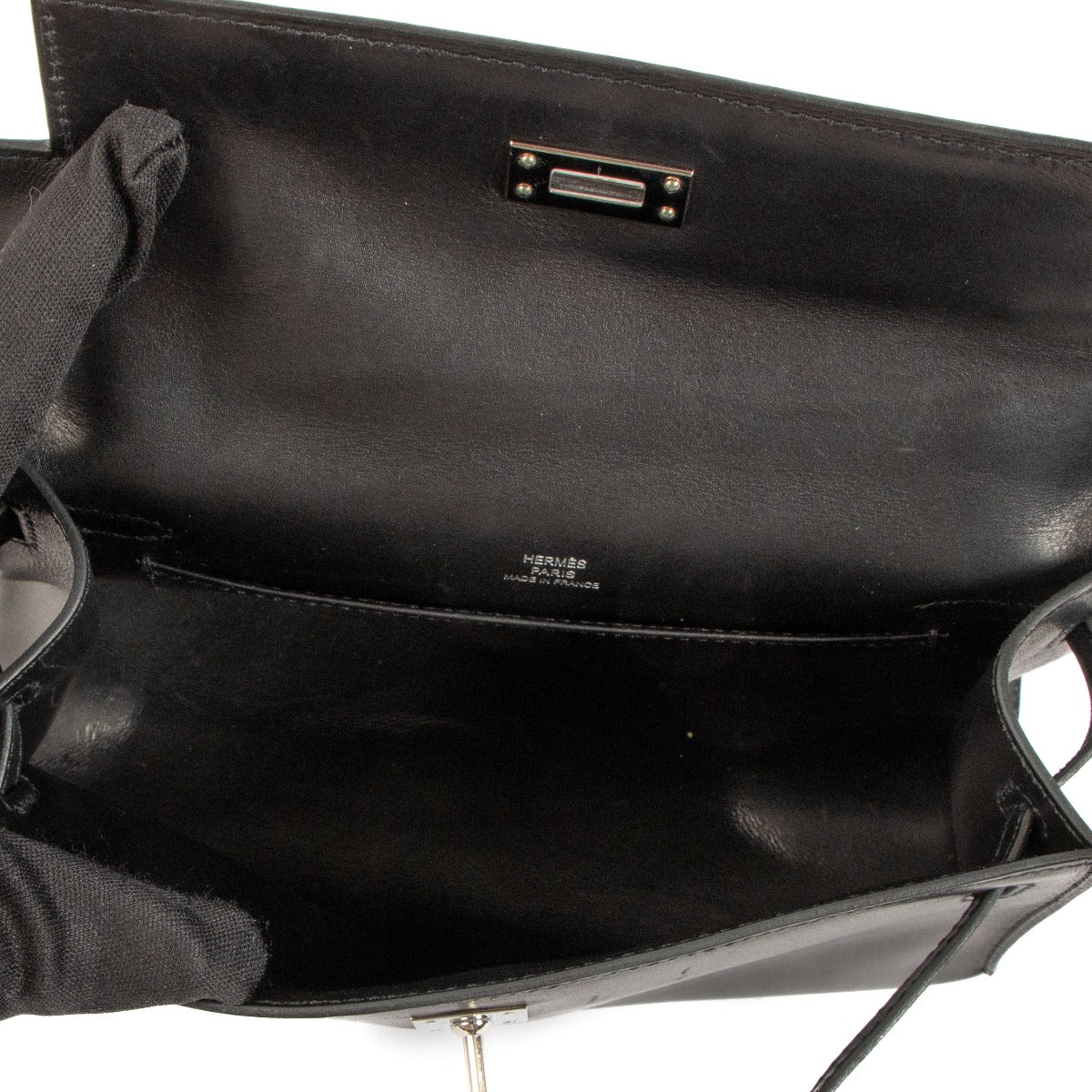 Hermès Kelly Mini Pochette Zwart Swift PHW
