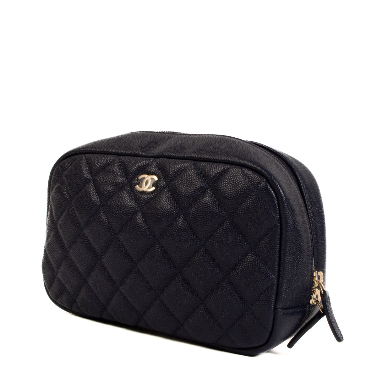 Shop 100% authentic second-hand Chanel Blue Caviar Classic Zipped Pouch on Labellov.com