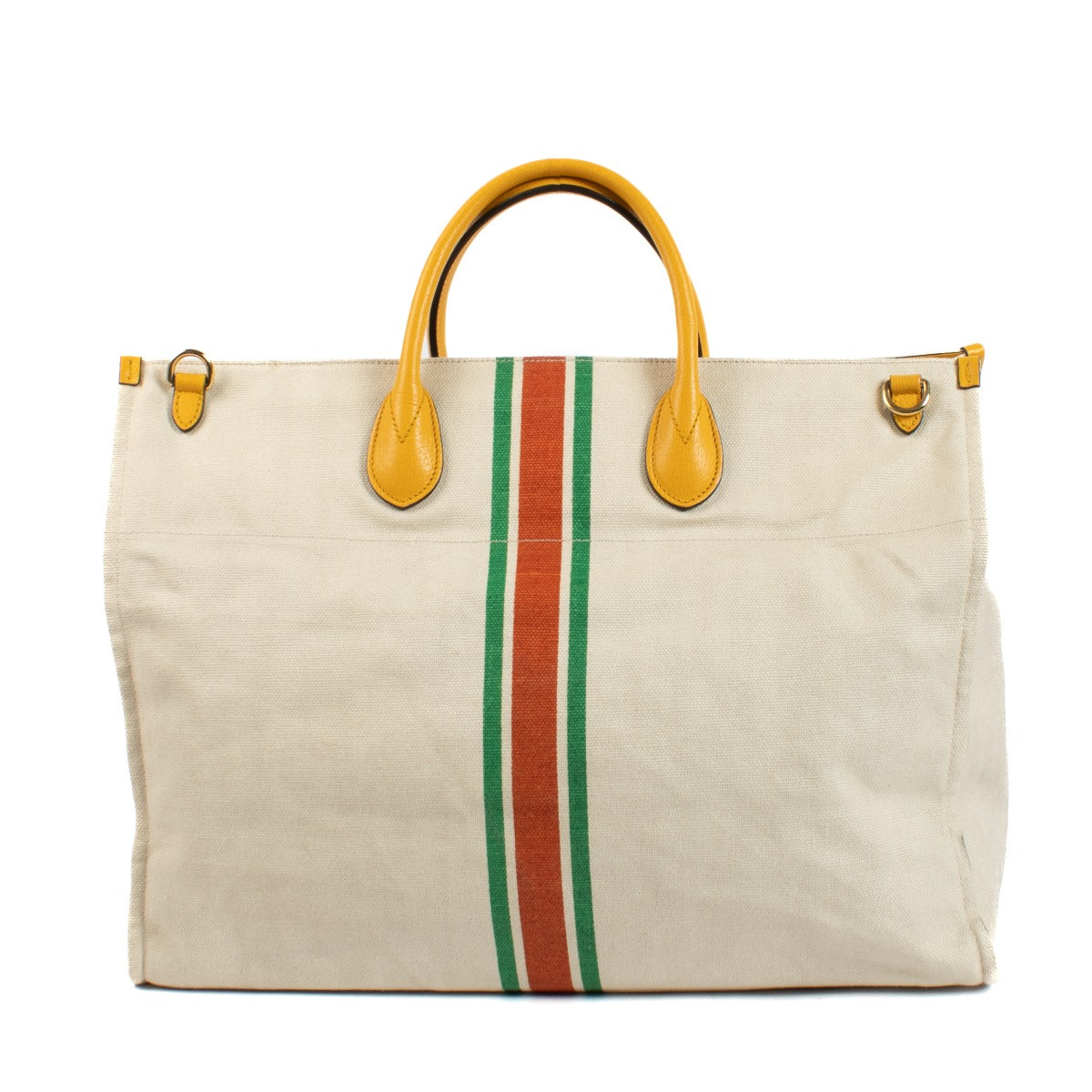 Sac cabas pliable grand modèle Gucci en toile et veau Web