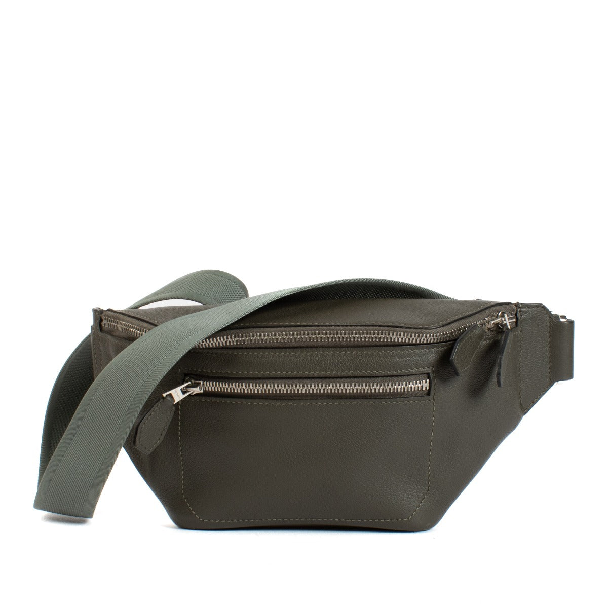 Hermès Cityslide Cross PM Vert de Gris Cristobal PHW