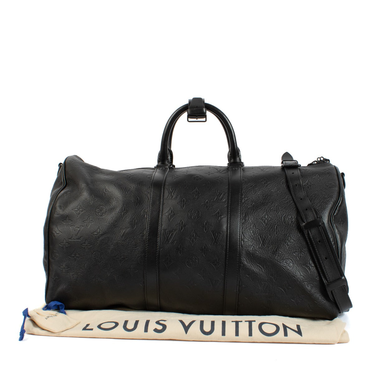 Louis Vuitton Black Monogram Shadow Keepall 50