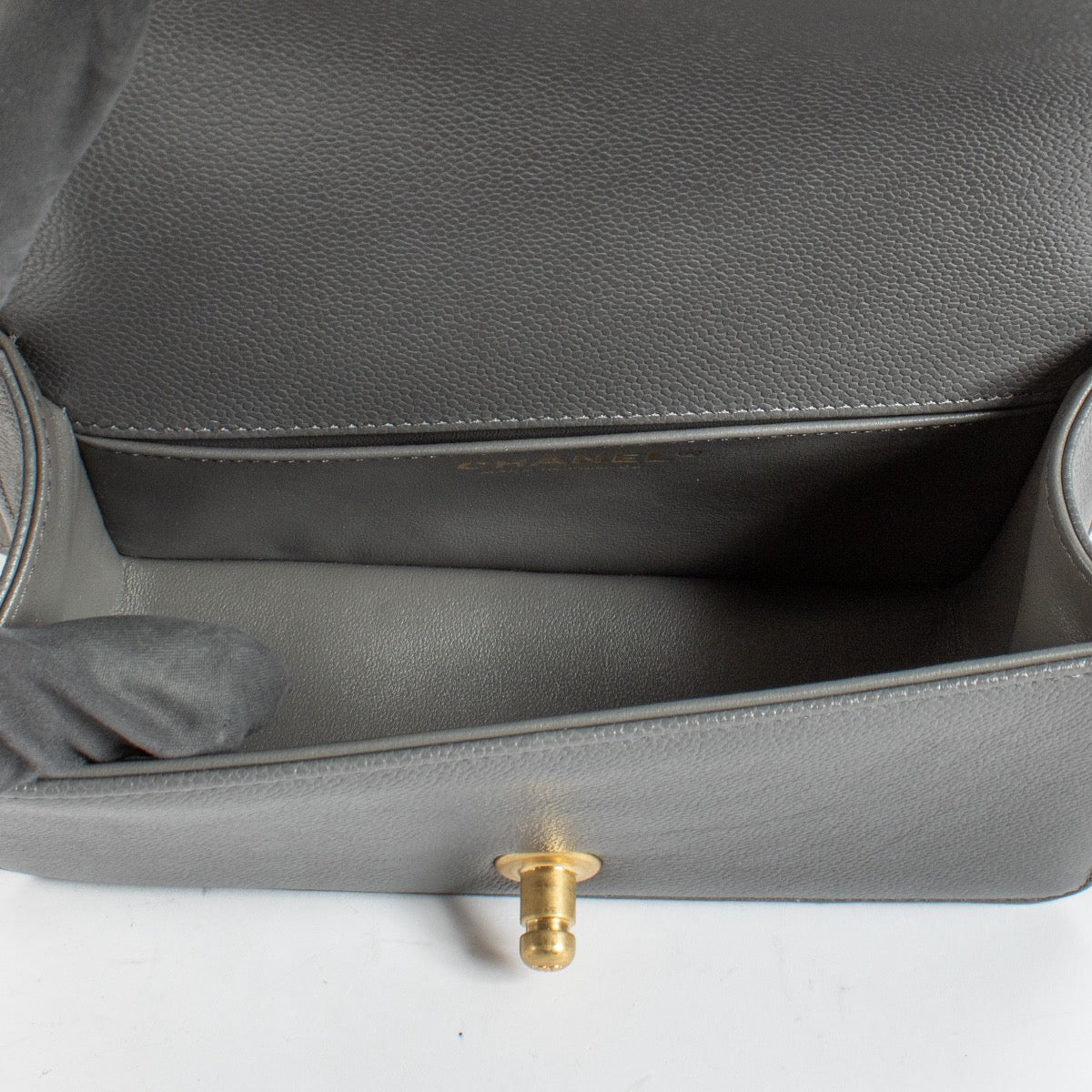 shop 100% authentic second hand Chanel Grey Caviar Small Boy Chanel Bag on Labellov.com