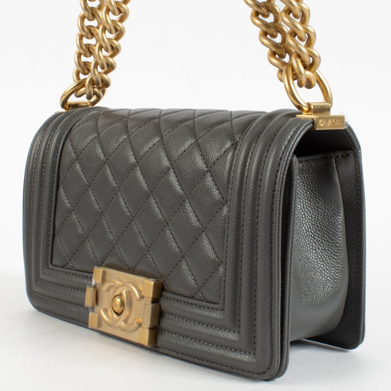 shop 100% authentic second hand Chanel Grey Caviar Small Boy Chanel Bag on Labellov.com