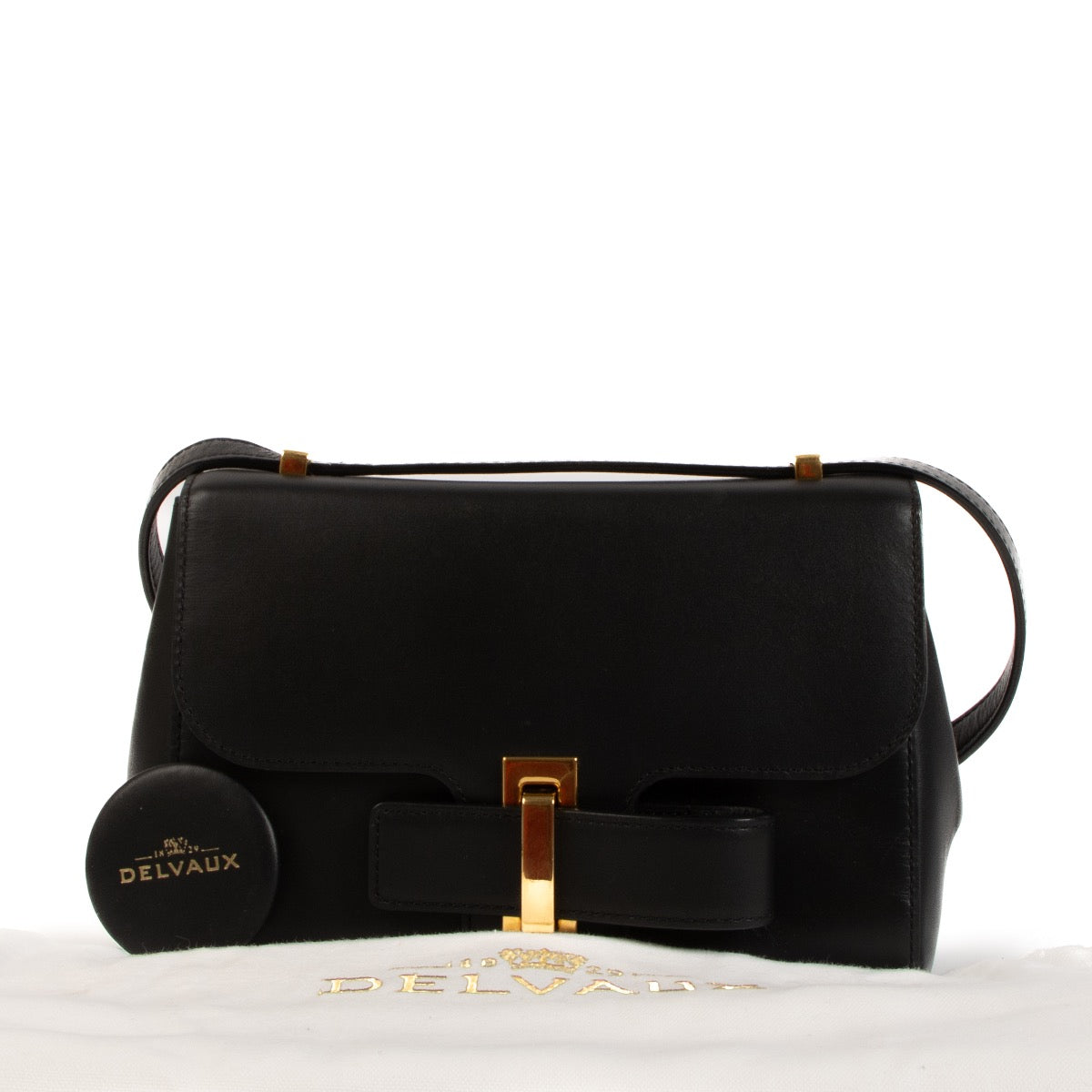 Delvaux Zwarte Cadence Simplissime City Mini Tas