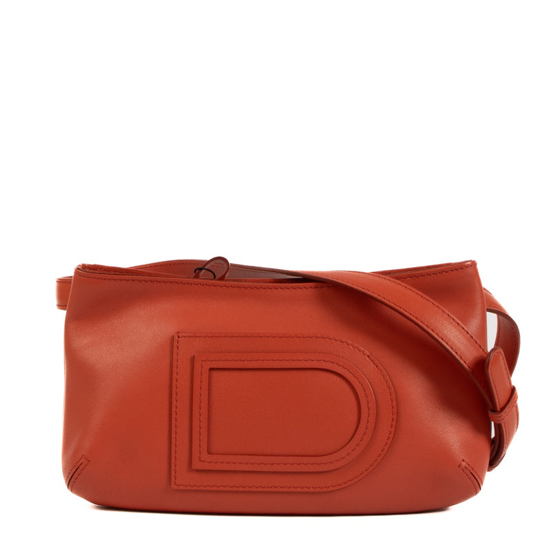 Buy real authentic Delvaux Coral Allure Louise Pochette Ceinture Belt Bag safe online at Labellov.com