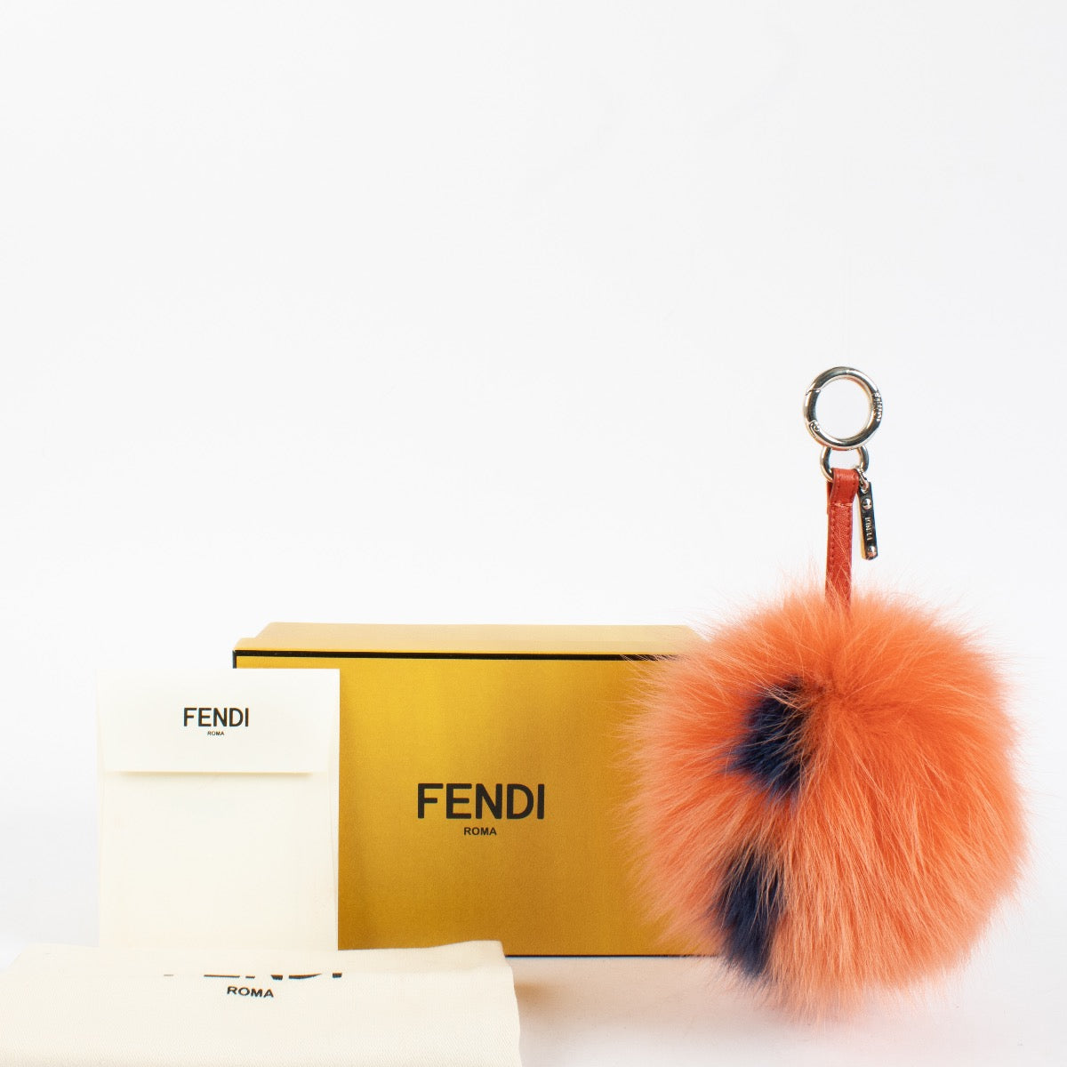 shop 100% authentic second hand Fendi Pink / Blue Fox Fur Pom Pom Bag Charm on Labellov.com