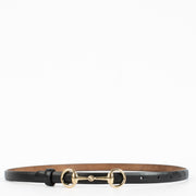 Authentic Preloved Gucci Black Horsebit Slim Belt - Size 85 on labellov.com
