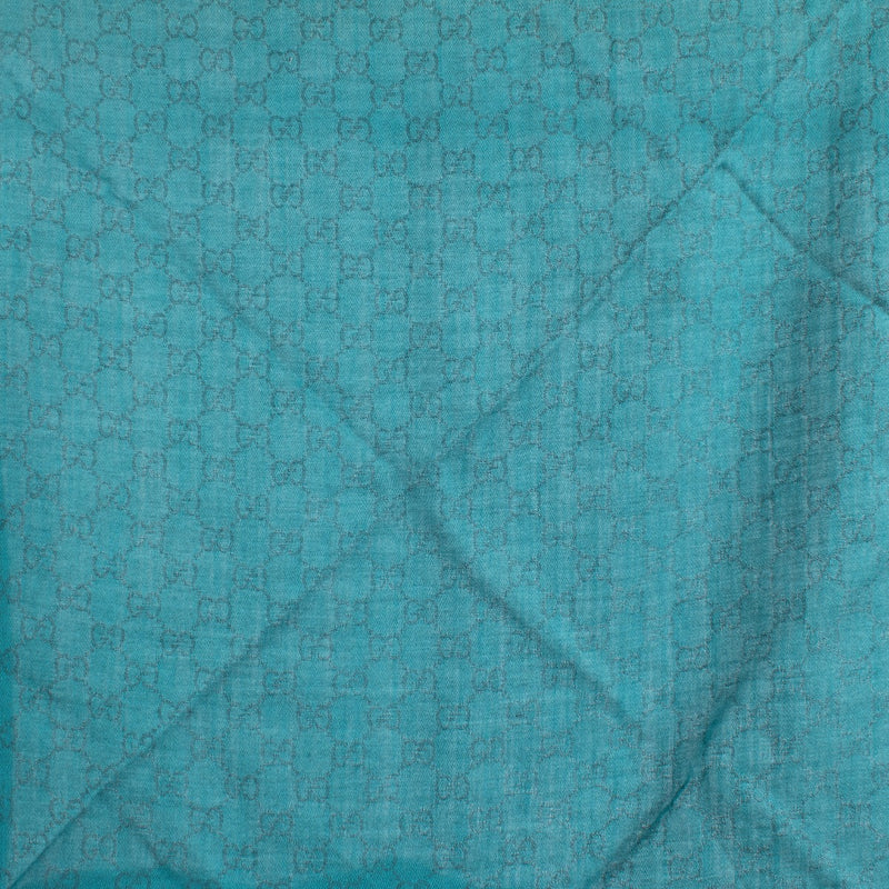 Authentic Preloved Gucci Peacock Green GG Shawl on Labellov.com