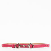 Authentic Preloved Gucci Pink Horsebit Slim Belt - Size 80 on Labellov.com