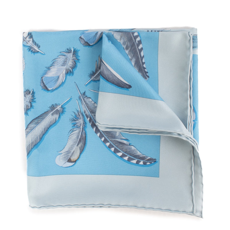 shop 100% authentic second hand Hermès Blue Plumes II Scarf on Labellov.com