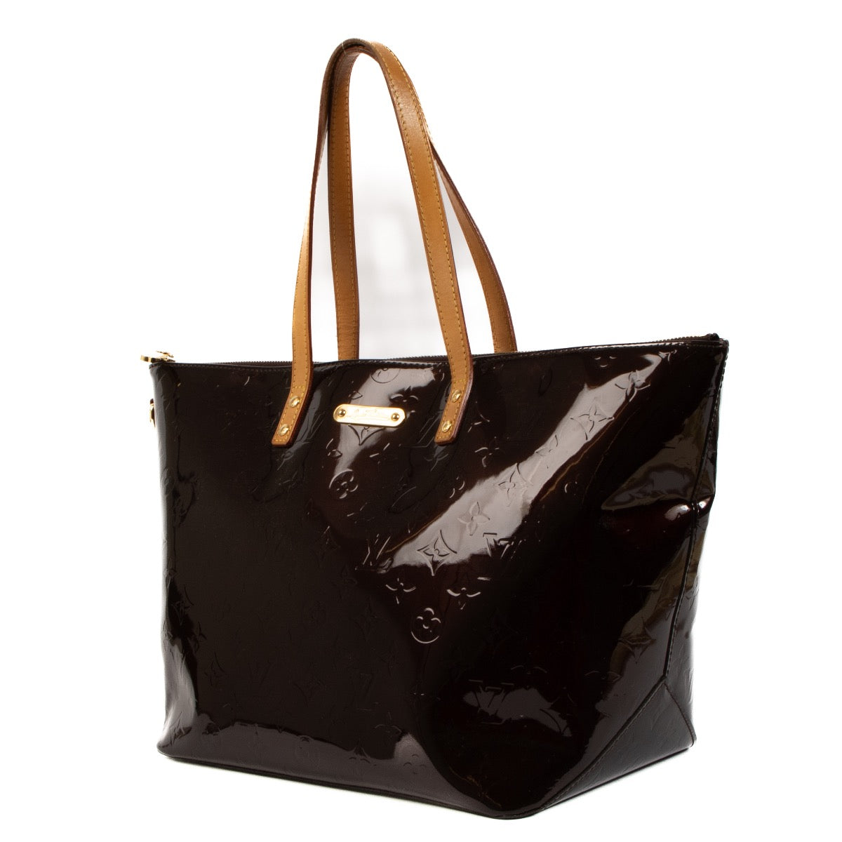 Buy real Louis Vuitton Amarante Monogram Vernis Bellevue GM safe online at Labellov.com