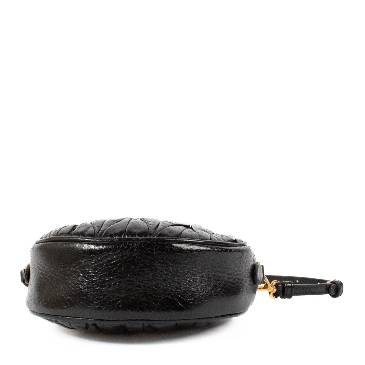 shop 100% authentic second hand Miu Miu Black Matelasse Round Bag on Labellov.com