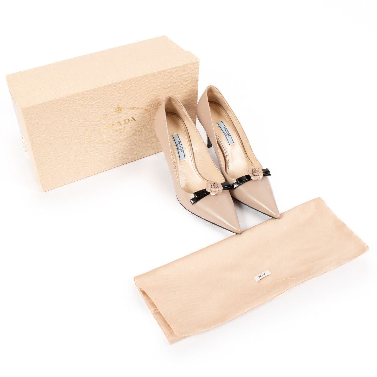 Prada Pink Bow Pumps - size 36.5