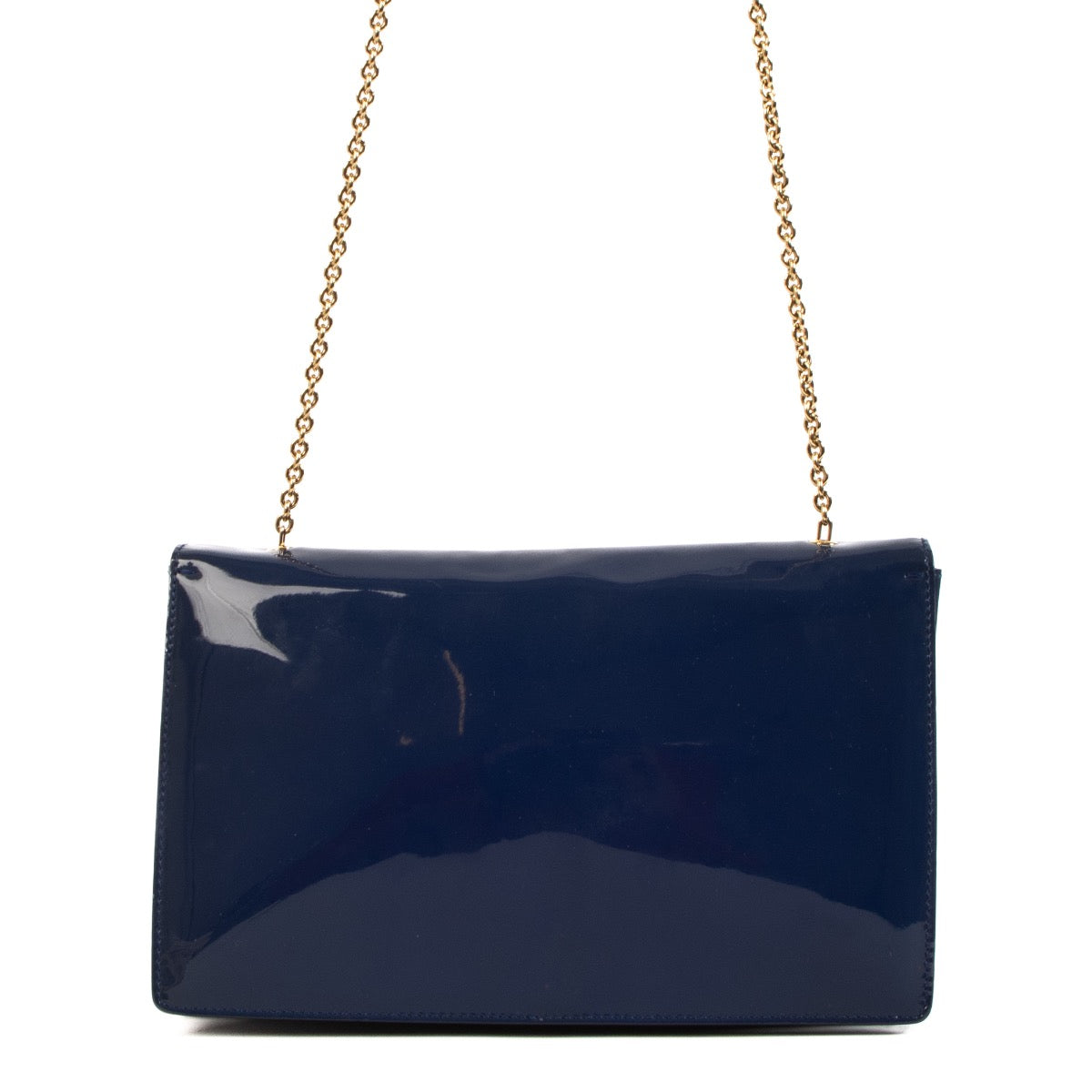 Shop 100% authentic second-hand Salvatore Ferragamo Blue Patent Clutch on Labellov.com