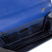 shop 100% authentic second hand Ferragamo Blue Patent Miss Vera Bow Clutch on Labellov.com