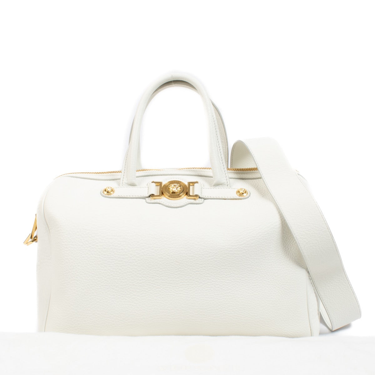 shop 100% authentic second hand Versace White Medusa Palazzo Boston Bag on Labellov.com
