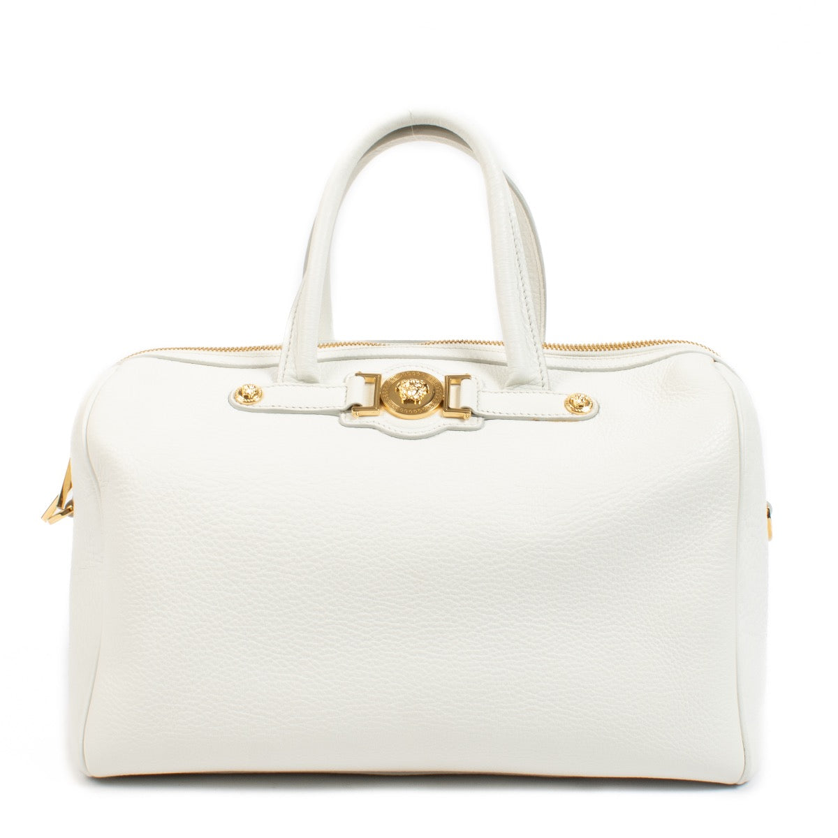 shop 100% authentic second hand Versace White Medusa Palazzo Boston Bag on Labellov.com