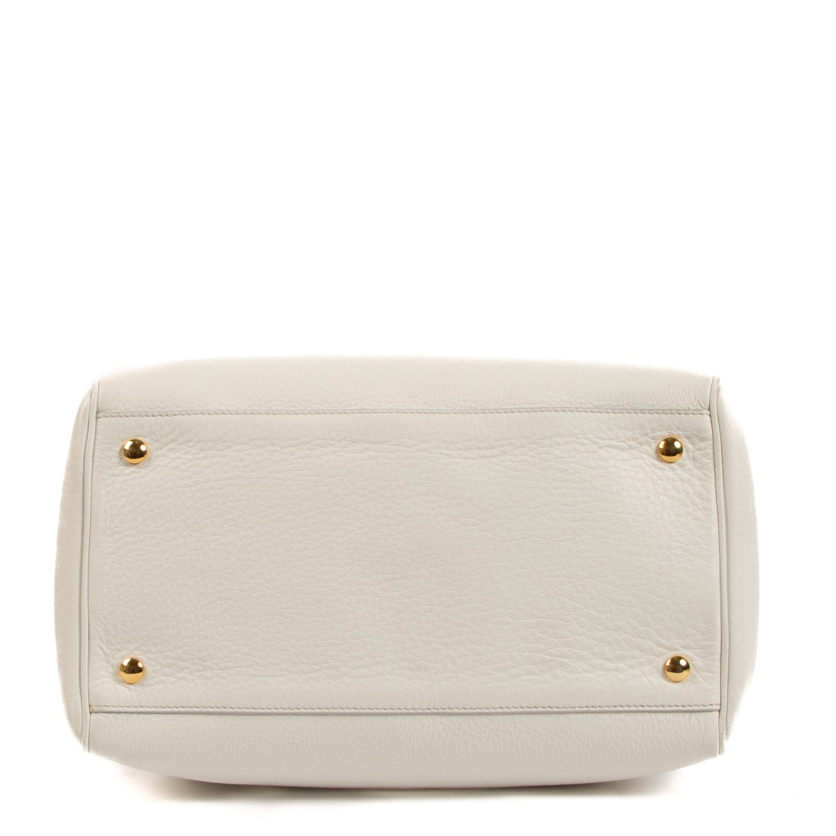 Versace White Leather Palazzo Boston Bag