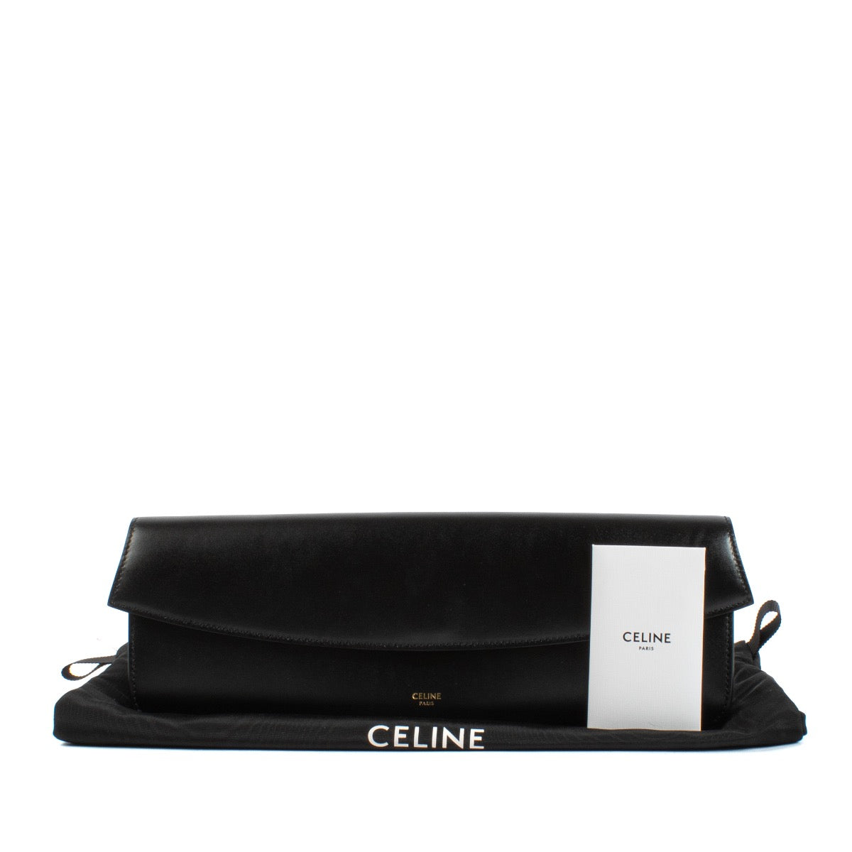 Shop safe online at Labellov in Antwerp, Brussels and Knokke this 100% authentic second hand Celine Black Smooth Calfskin Evening Clutch
