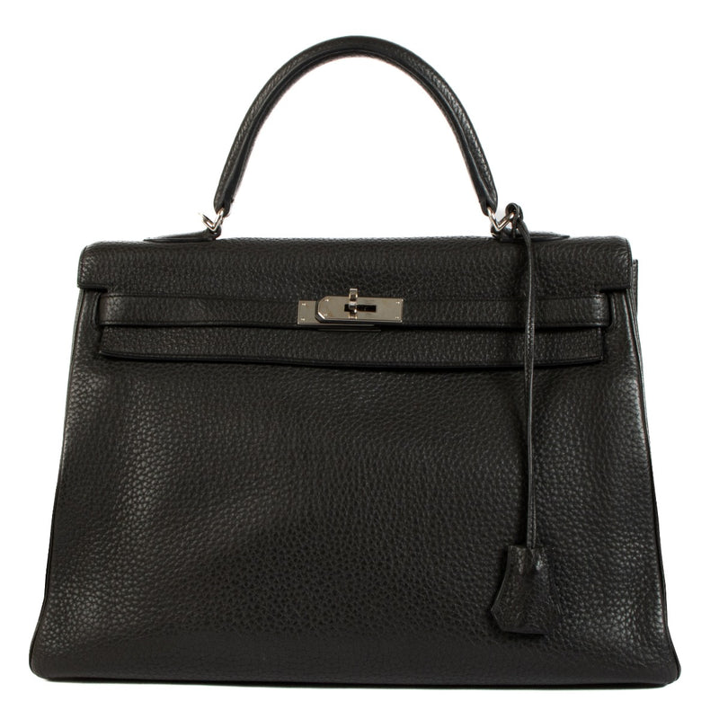 Shop authentic second hand vintage Hermès Kelly 35 Black on www.labellov.com