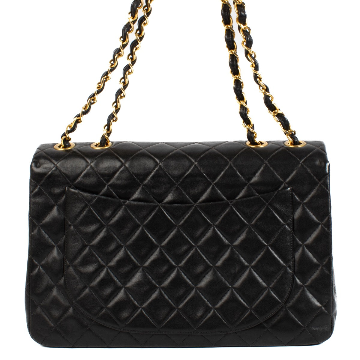 shop 100% authentic second hand Chanel Black Quilted Lambskin Vintage Large Classic Flap Bag on Labellov.com
