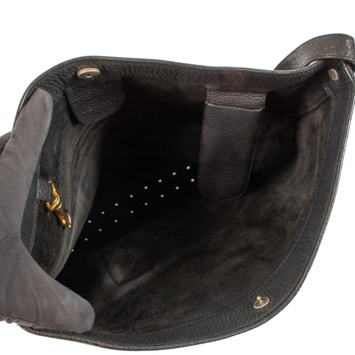 Delvaux Vintage Black Leather Pin Shoulder Bag