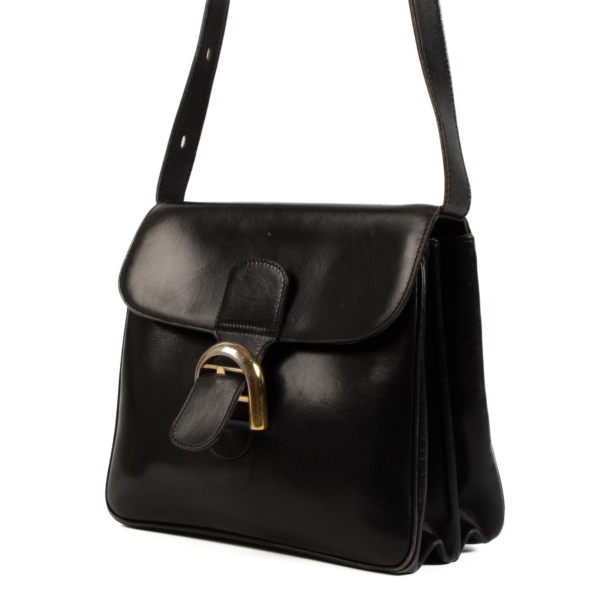 Shop 100% authentic second-hand Delvaux Festival Black Box Calf Shoulder Bag on Labellov.com