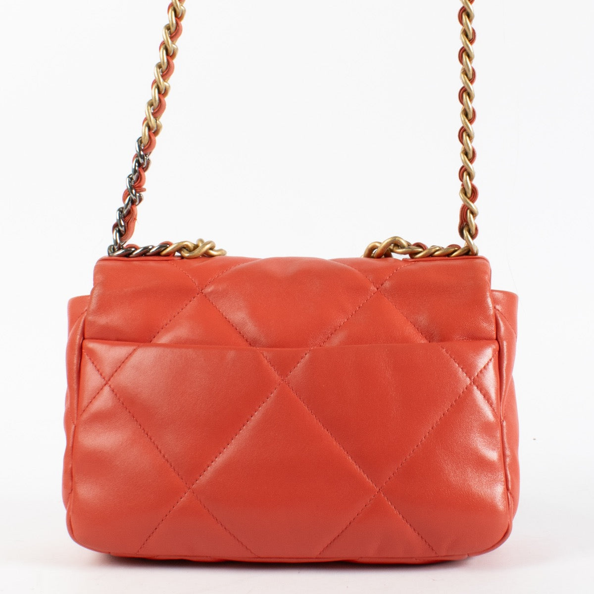 Authentic Preloved Chanel Coral Small Chanel 19 Bag on Labellov.com