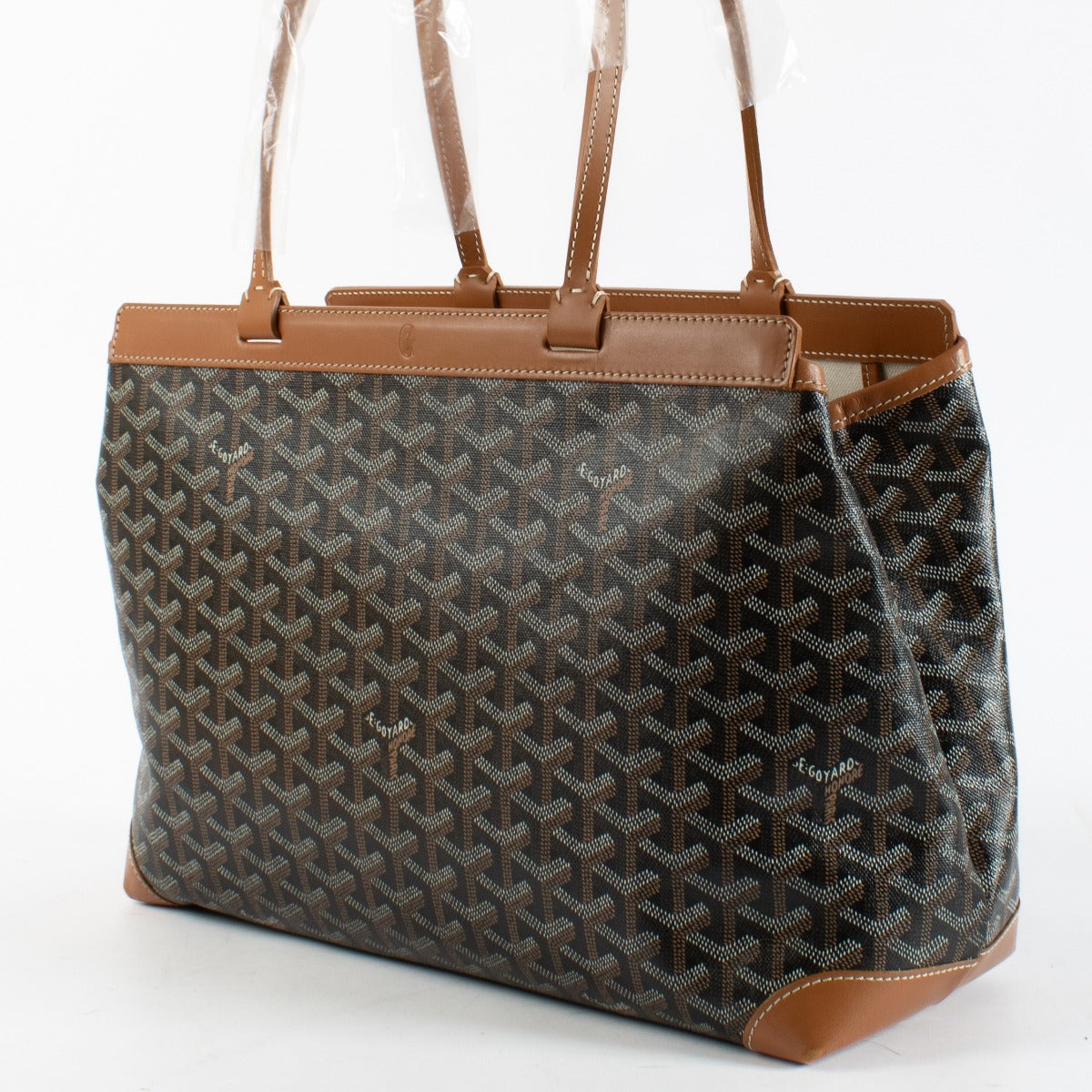 Goyard Bellechasse Shopper Tan and Black at Labellov.com