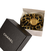 Buy real authentic Chanel Black Mat Gold Medallion Belt safe online at Labellov.com
