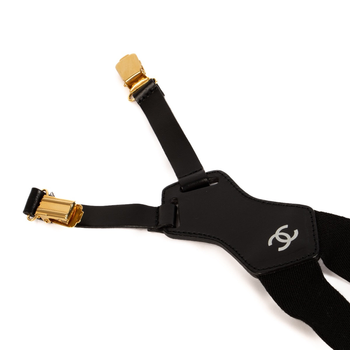 Buy real authentic Chanel Black Suspenders safe online at Labellov.com or in Knokke, Brussels and Antwerp