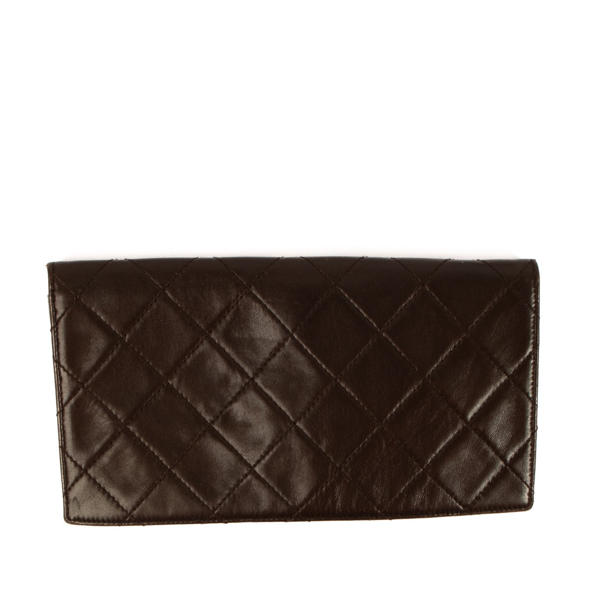Shop 100% authentic second-hand Chanel Brown Quilted Lambskin Pouch on Labellov.com