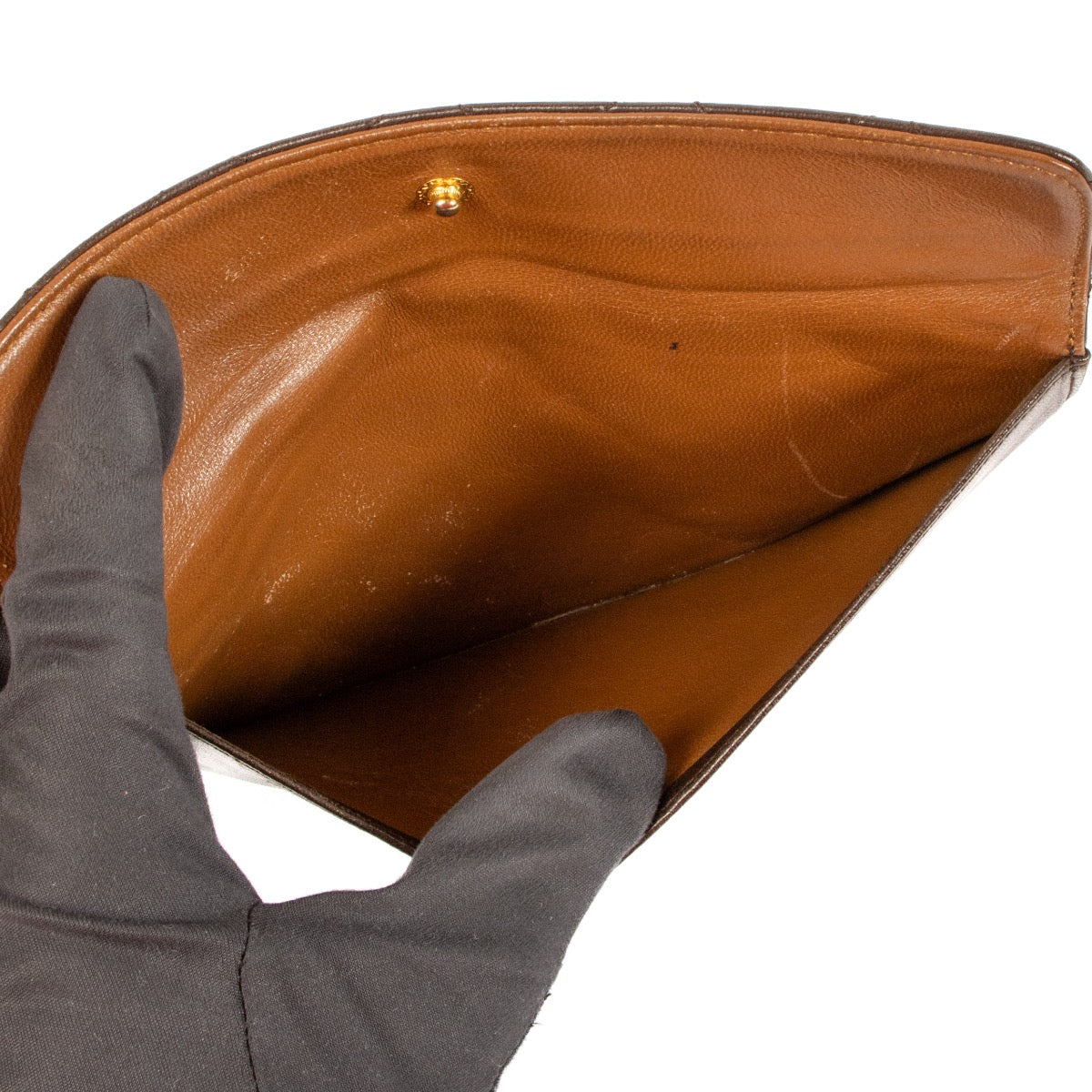 Shop 100% authentic second-hand Chanel Brown Quilted Lambskin Pouch on Labellov.com
