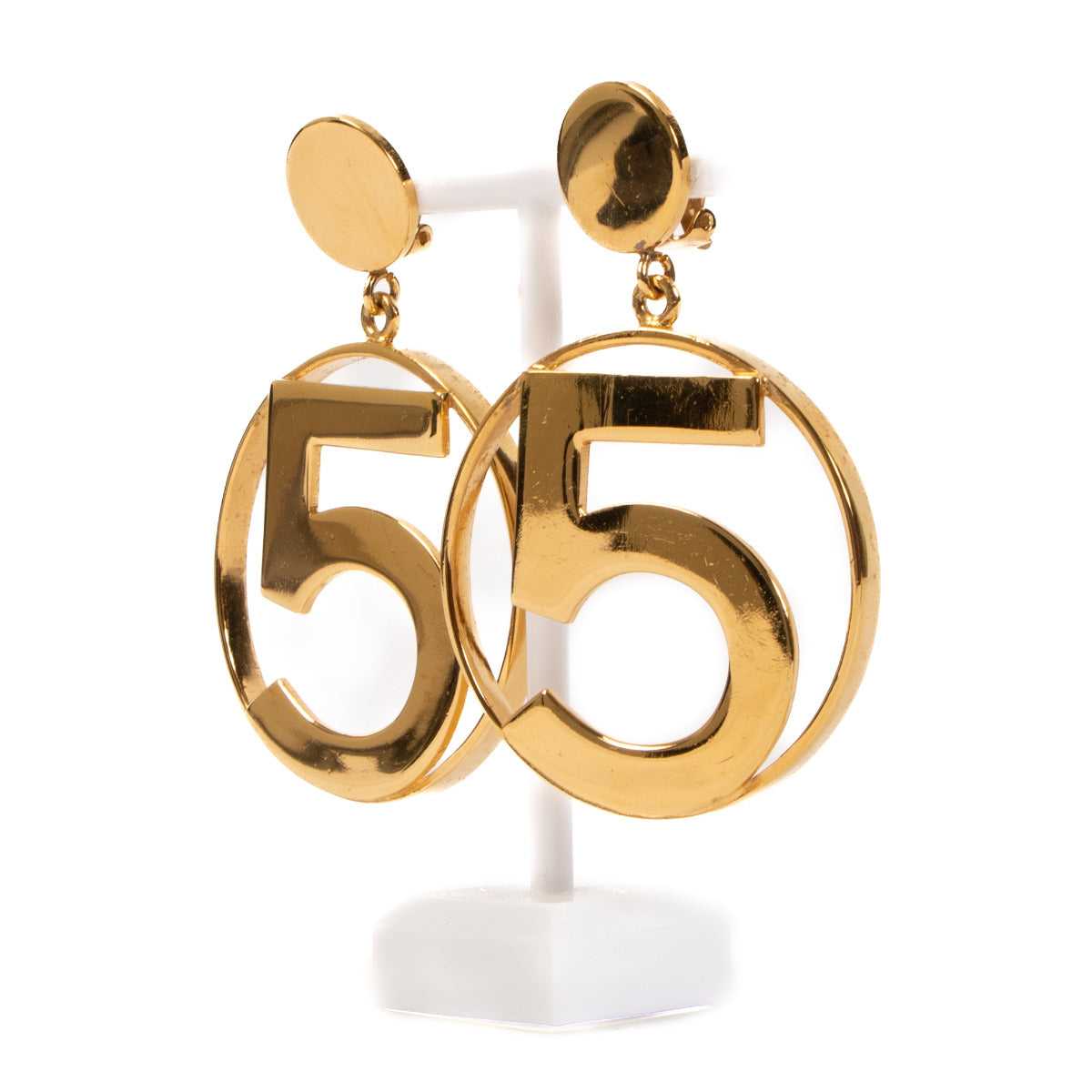 Chanel Gold 5 Clip-On Earrings