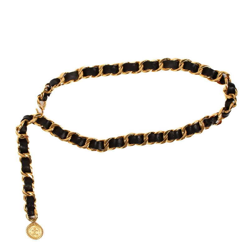 Shop 100% authentic second-hand Chanel Black Shiny gold Medaillon Belt on Labellov.com