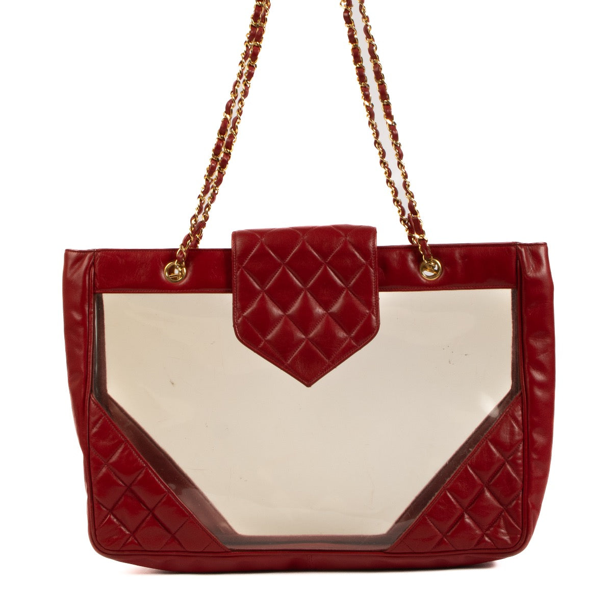 Shop 100% authentic second-hand Chanel Red PVC Tote Bag on Labellov.com