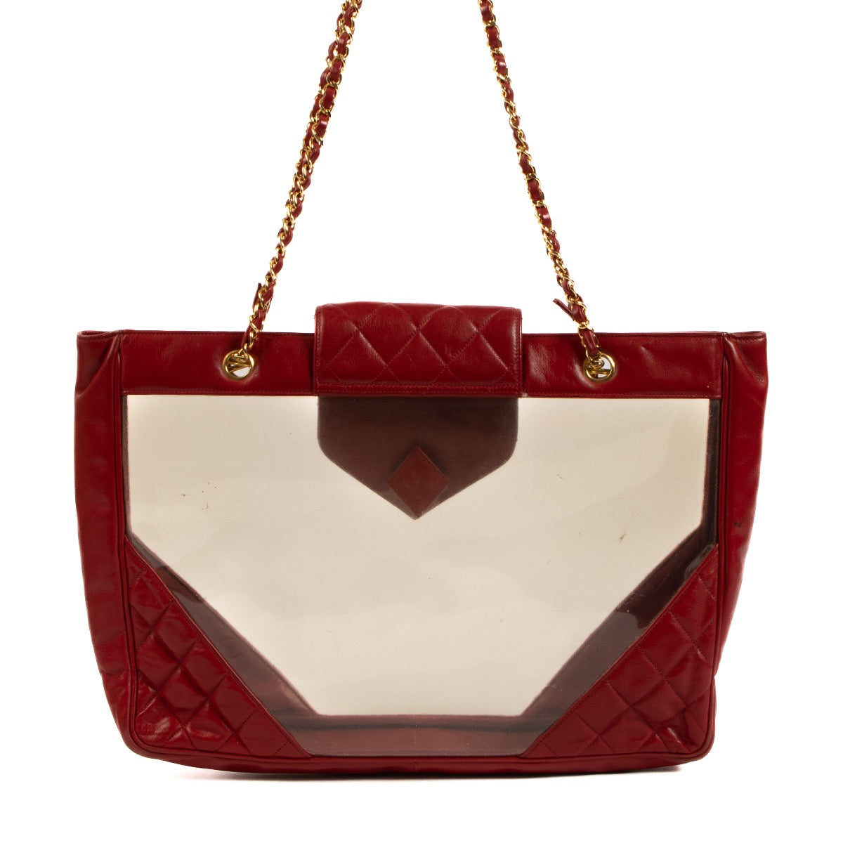 Shop 100% authentic second-hand Chanel Red PVC Tote Bag on Labellov.com