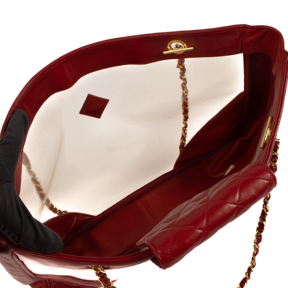 Shop 100% authentic second-hand Chanel Red PVC Tote Bag on Labellov.com