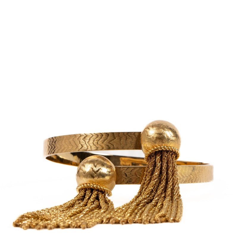 Buy real authentic Christian Dior Gold Vintage Tassel Bracelet safe online at Labellov.com or in Brussels, Knokke and Antwerp