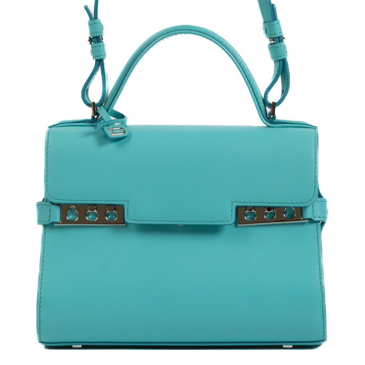 Delvaux Turquoise Calf Souple Tempête Mini