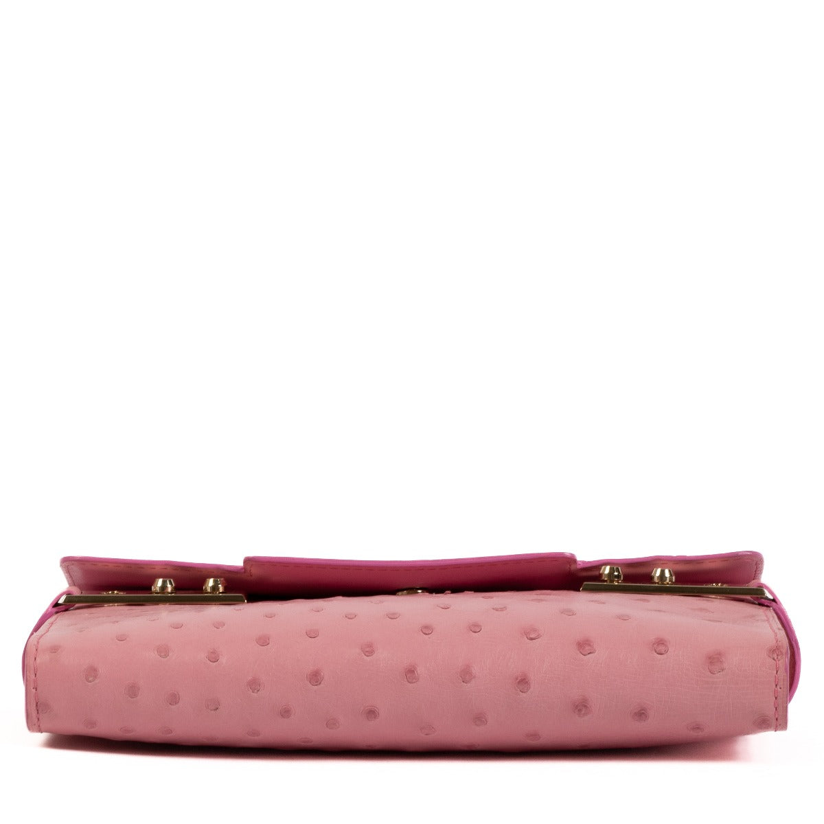 Delvaux Flamingo Autruche Tempête Portefeuille Pochette sur Chaîne