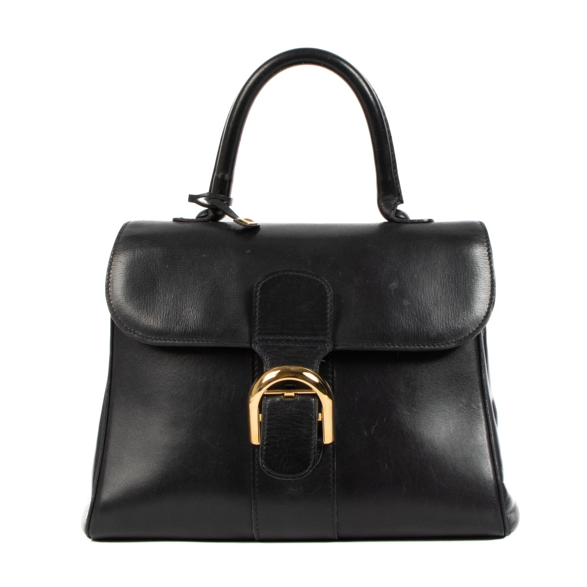 Shop 100% authentic second-hand Delvaux Navy Box Calf Brillant MM Bag on Labellov.com