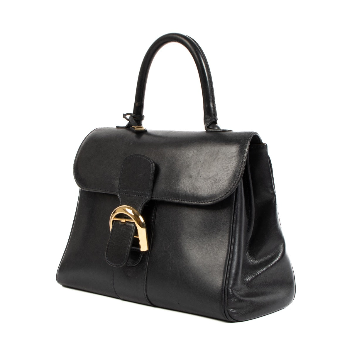 Shop 100% authentic second-hand Delvaux Navy Box Calf Brillant MM Bag on Labellov.com
