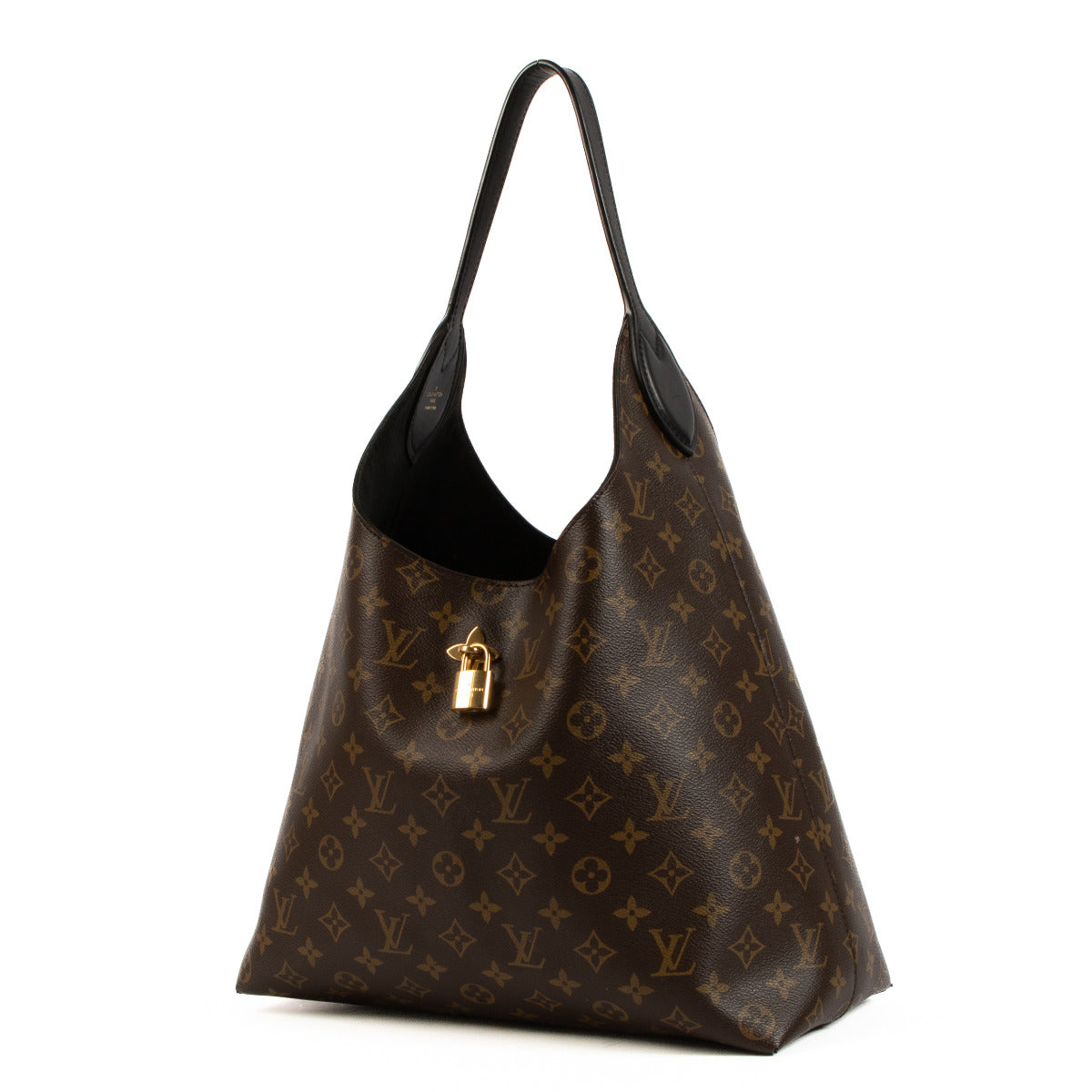 Sac à bandoulière hobo Louis Vuitton Monogram Black Flower
