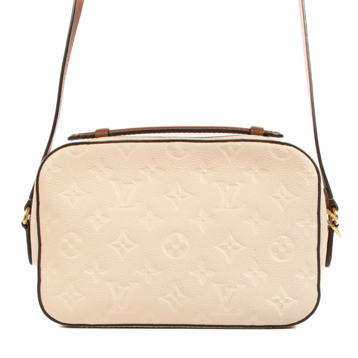 Shop safe online Louis Vuitton Cream Leather Empreinte Saintonge Bag. koop veilig online tegen de beste prijs.