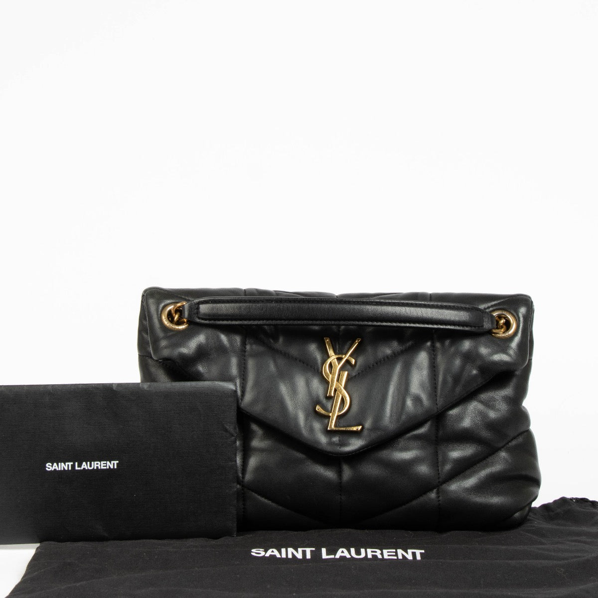 Authentic pre-loved Saint Laurent Black Lambskin Puffer Small Bag on Labellov.com
