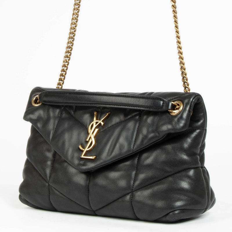 Authentic pre-loved Saint Laurent Black Lambskin Puffer Small Bag on Labellov.com