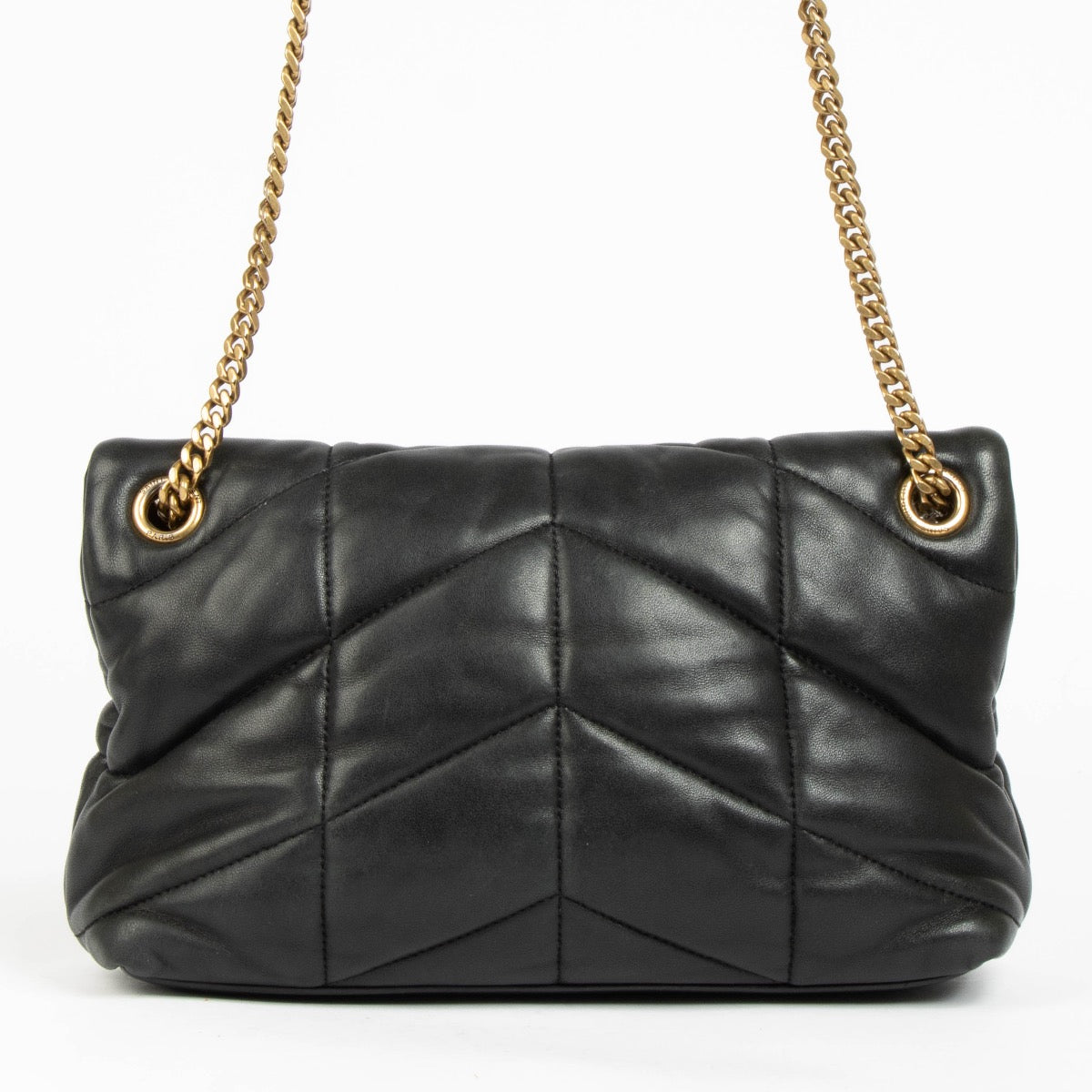 Authentic pre-loved Saint Laurent Black Lambskin Puffer Small Bag on Labellov.com