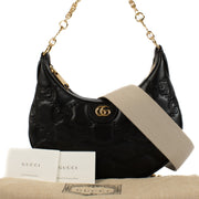 Gucci Black Matelassé Small Half Moon Shoulder Bag